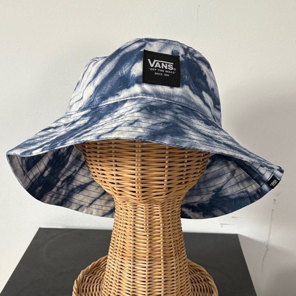 Vans Step Up Navy Blue White Tie-Dye Bucket Hat S/M - Picture 3 of 10